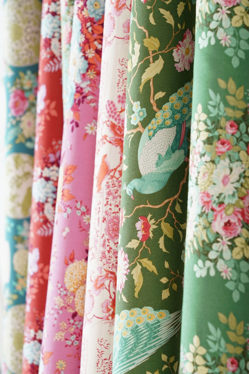 Tilda Patchwork Stoff Baumwolle - Chic Escape Whimsyflower Green